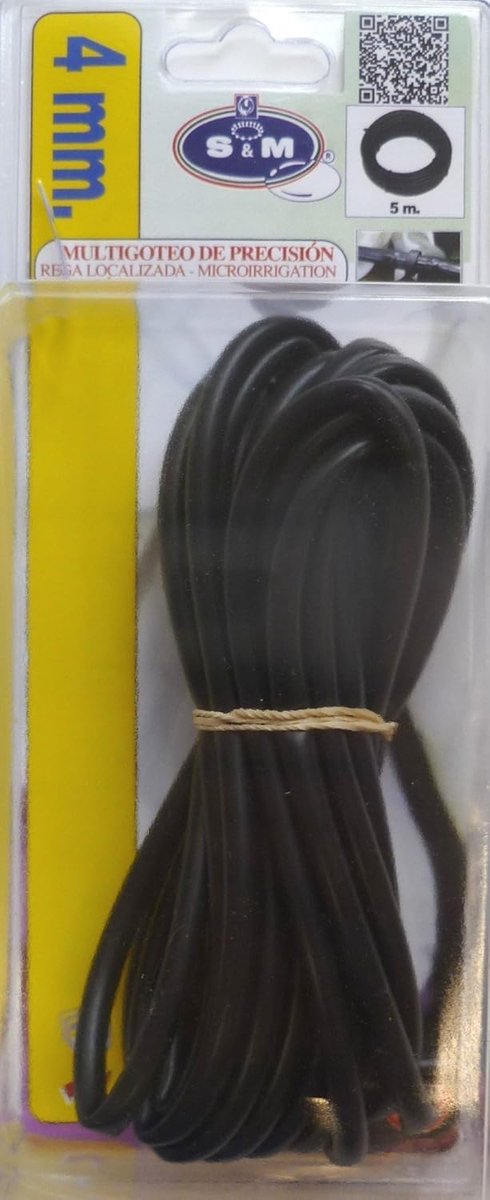 Flexibele Micro Slang 4mm Zwart voor Druppelirrigatie - 5 Meter
