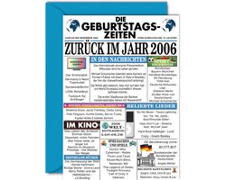 Stuff4 18e Verjaardagskaarten voor Mannen Vrouwen - Back in 2006 Krant - 18 Happy Birthday Verjaardag Trouwdag Kaart Vintage Vintage Geboren 2006 127mm x 178mm Wenskaarten