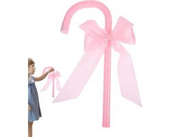 Cosplay Cane Prop,Little Bo Peep Staff,Bow Cane Prop,Halloween Walking Sticks Props Stick with Bow,Stage Performance Staff Props,Staff Costume Cosplay Sticks Pro-p for