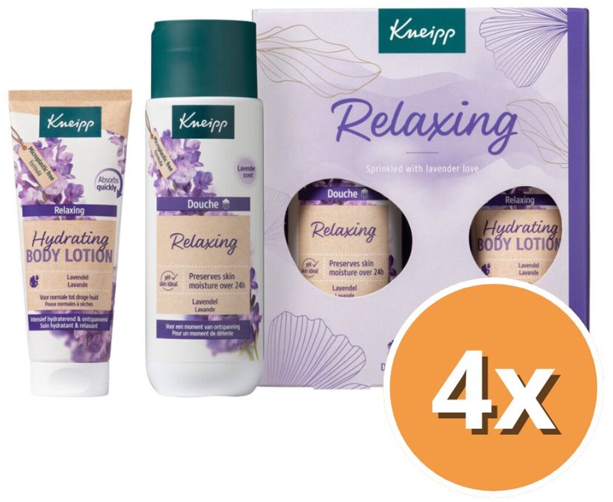 4x Kneipp Geschenk set Relaxing Moments (1 x 200 ml + 1 x 75 ml)