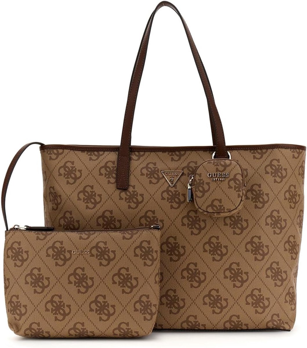 Draagtas Laptopvak - Grote Tote - Dagelijks Gebruik - Opvallend Patroon - 37 x 27 cm - Bruin