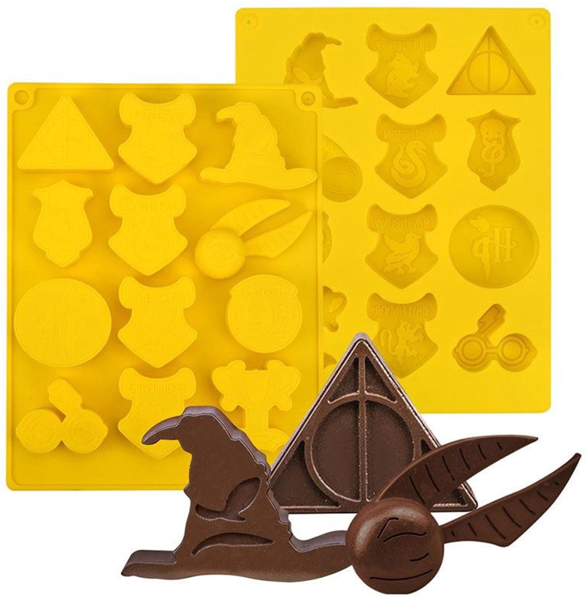 aladdien - Chocoladevorm - Siliconen Chocolade Mal - Geel - Voor Chocolade en Snoep - Geschikt voor Nougat en Energie Repen