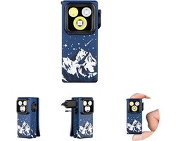 OLIGHT Oclip Ultra Mini LED Clip Zaklamp bestaat uit OAL met schijnwerper, gericht licht en UV-licht, 530 LM USB-C oplaadbare EDC Zaklamp (Snowy Summit)