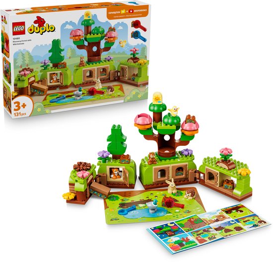 LEGO DUPLO Ontdekkingsbos met Wilde Dieren Speelgoed voor Kinderen en Kinderkamer Decoratie 10480