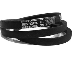 BESTORQ B186 V Belt, Classic Wrapped Rubber X3 V Belt, Black, 189" Outer Girth x .66" Width x .43" Height, Pack of 2