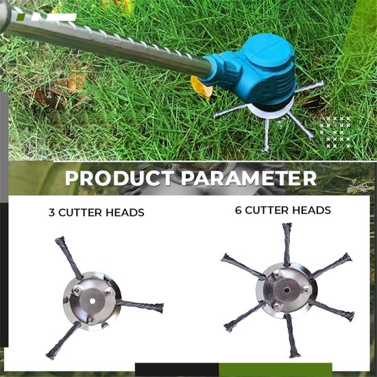 Onkruidborstel - Staaldraadkop - Tuinonderhoud - Efficiënte onkruidverwijdering - Universeel - Metaal — afbeelding 3