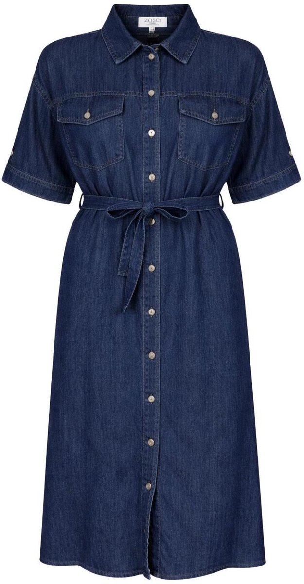 Zoso Jurk Roos 261 Dark Denim Dames Maat - XS