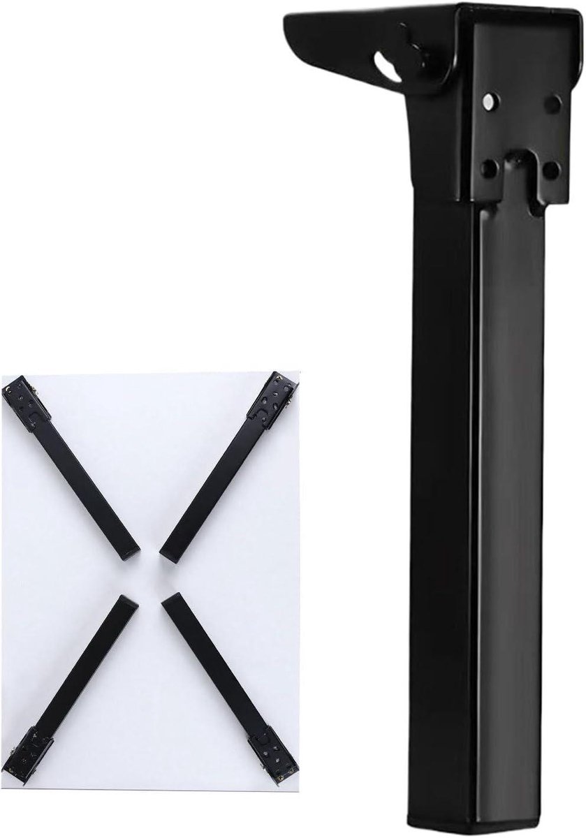 Inklapbare tafelpoten - Meubelonderstel - Meubels Maken - 600 kg draagvermogen - 35 cm - Zwart