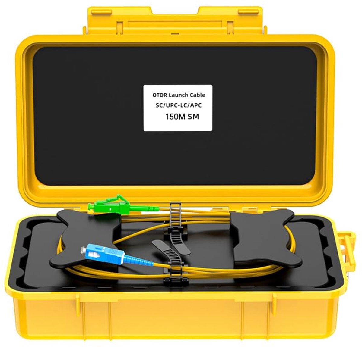Glasvezel Kabelbox - Test Verlengkabel - Netwerk Testen - 150 Meter Lengte - SC/UPC-LC - Geel