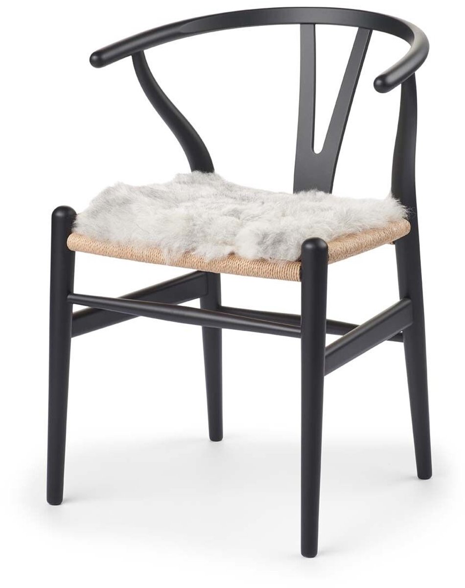 Sheepskin House Kortharige Schapenvacht Stoel Cover - 40x40 cm Natural Grey