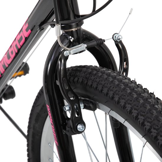 HILAND Mountainbike 24 Inch - Meisjes & Dames MTB - 18 Versnellingen - Stevig Staal - V-brakes van Hiland — afbeelding 4