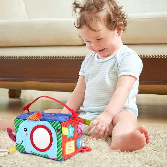 Baby Zakdoekjes Doos - Educatief Speelgoed - Interactief Leren - Stimuleert Fijne Motoriek - 20 x 15 x 14 cm — afbeelding 5