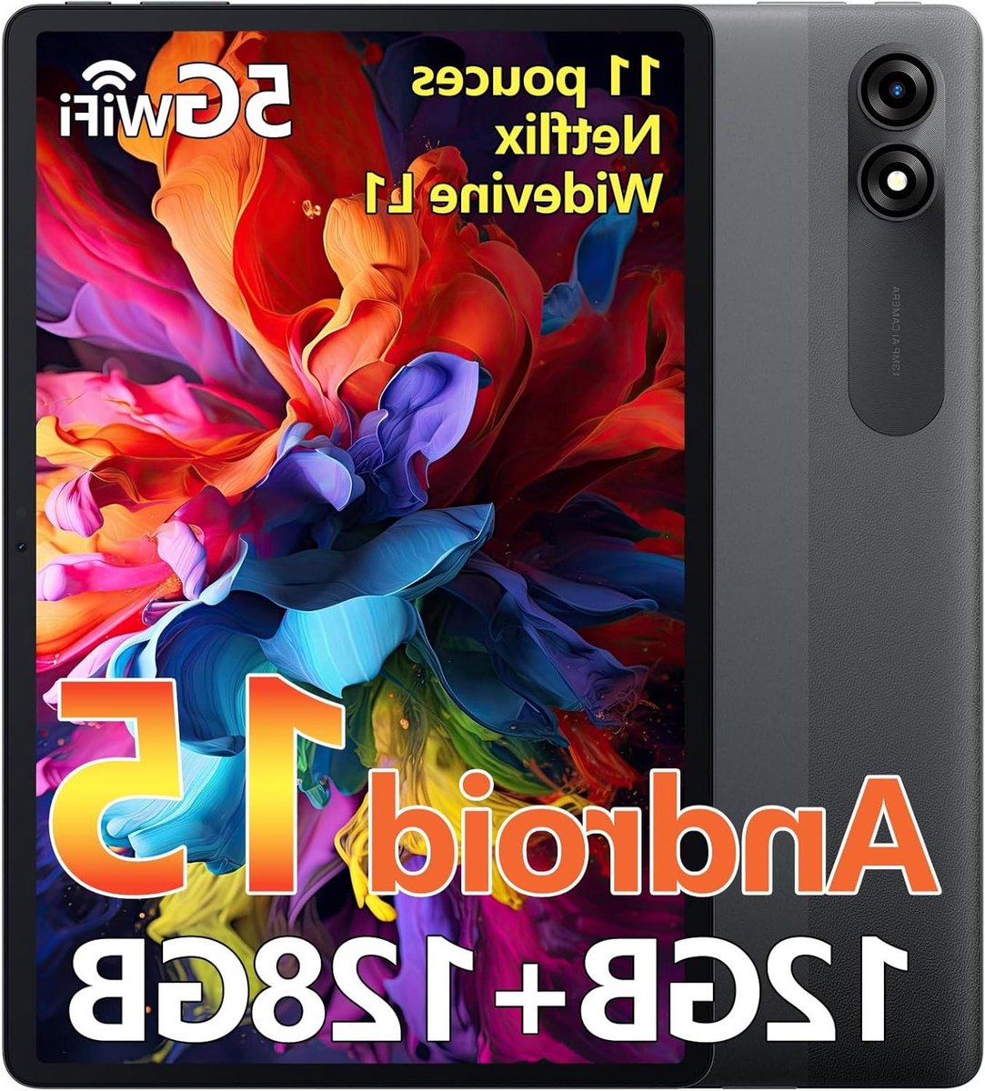 Android Tablet - Wifi Tablet - Entertainment en Werk - Groot Scherm Geheugen - 11 Inch - Grijs