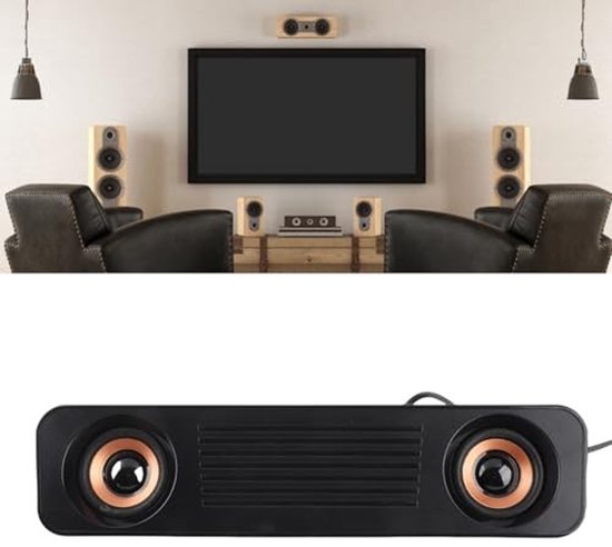 aladdien - Soundbar met Subwoofer - HiFi Stereo Geluid - Compact ontwerp - Geschikt voor TV en Computer - Krachtig geluid - Voor een optimale home e... van Aladdien — afbeelding 2