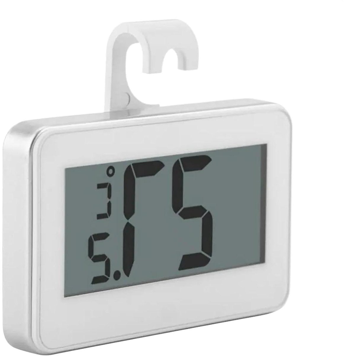 Digitale Thermometer - Koelkast Vriezer Meter - Voedsel Opslag - Waterdicht Ontwerp - 7 cm - Wit