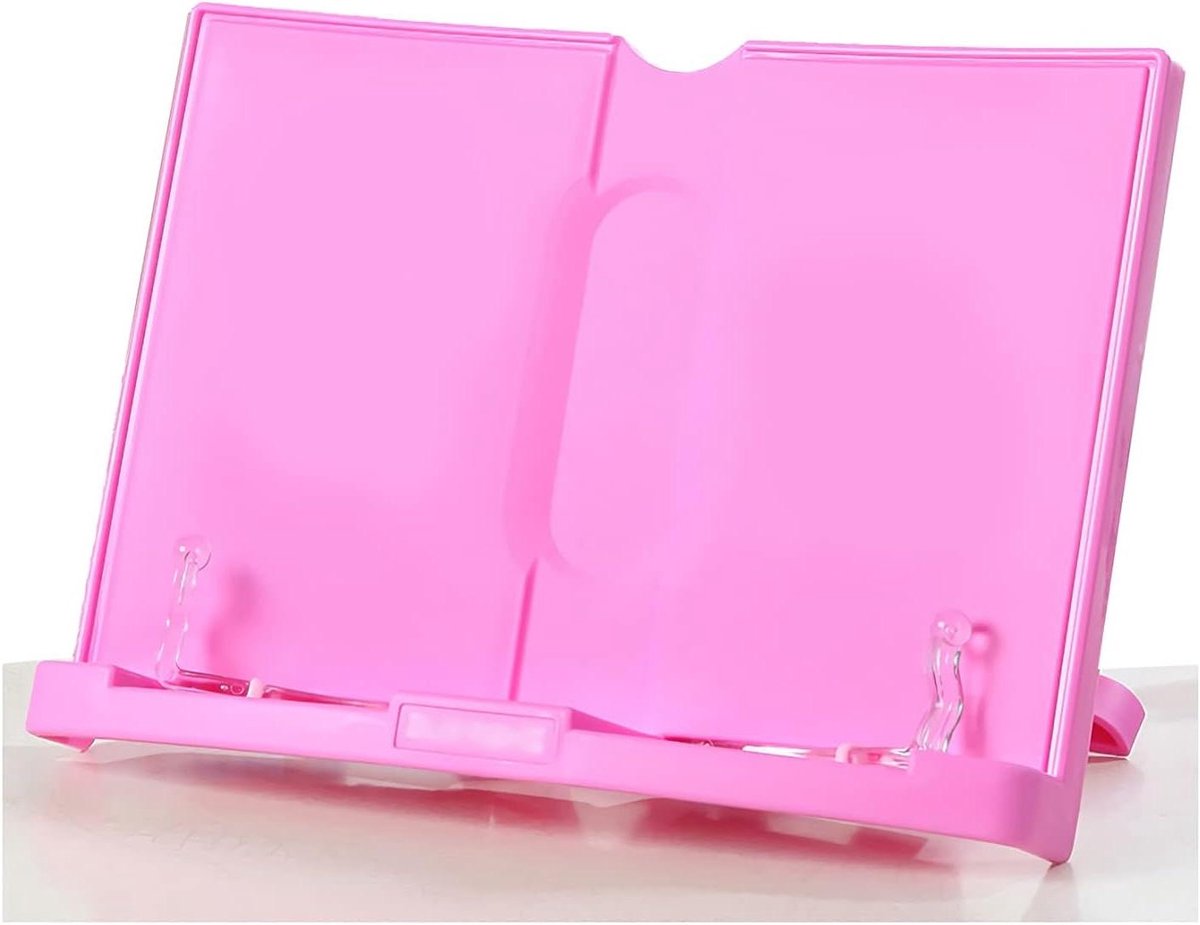 Boekstandaard Bureau - Leesrek Houder - Koken Lezen - Verstelbare Hoek - 27.8 x 20.5 cm - Roze