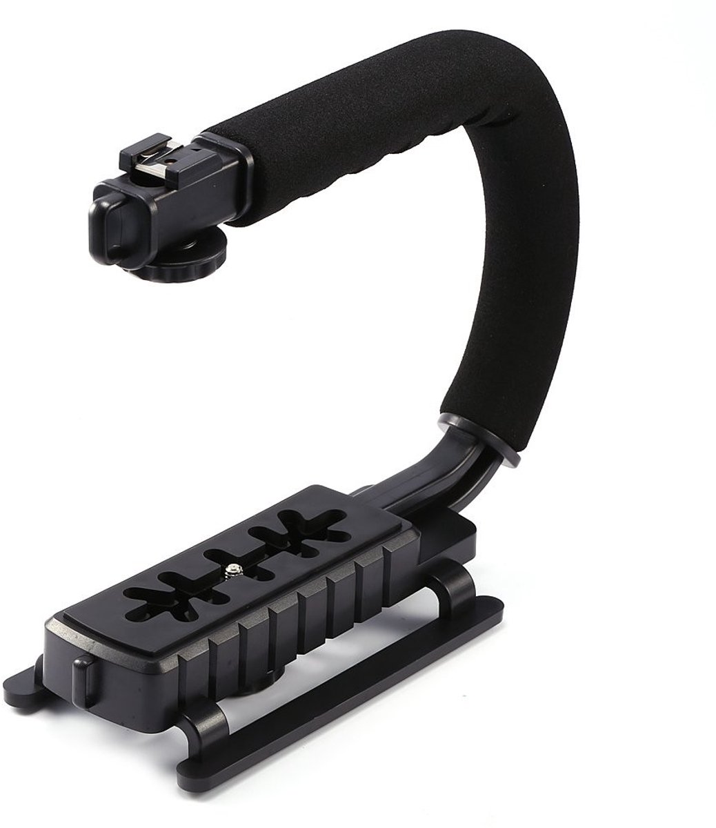 ONF3 - Zwarte Super Grip Camera Handvat Stabilisator - Professionele ondersteuning - Compact formaat - Video stabilisatie - Geschikt voor camera's