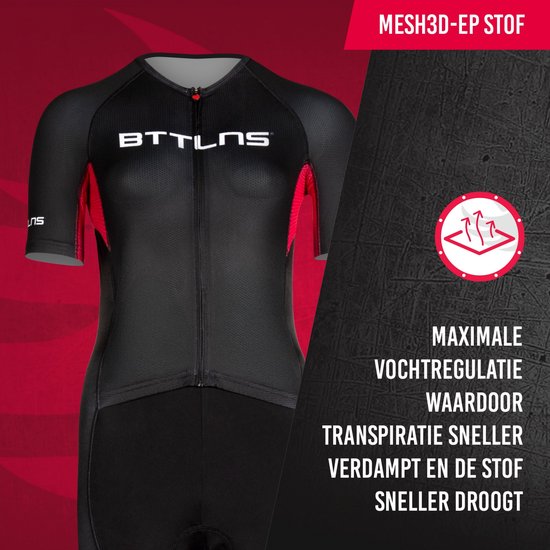 Combinaison de triathlon BTTLNS - Combinaison de triathlon manches courtes femme - Chimera 1.0 - noir-rose - L