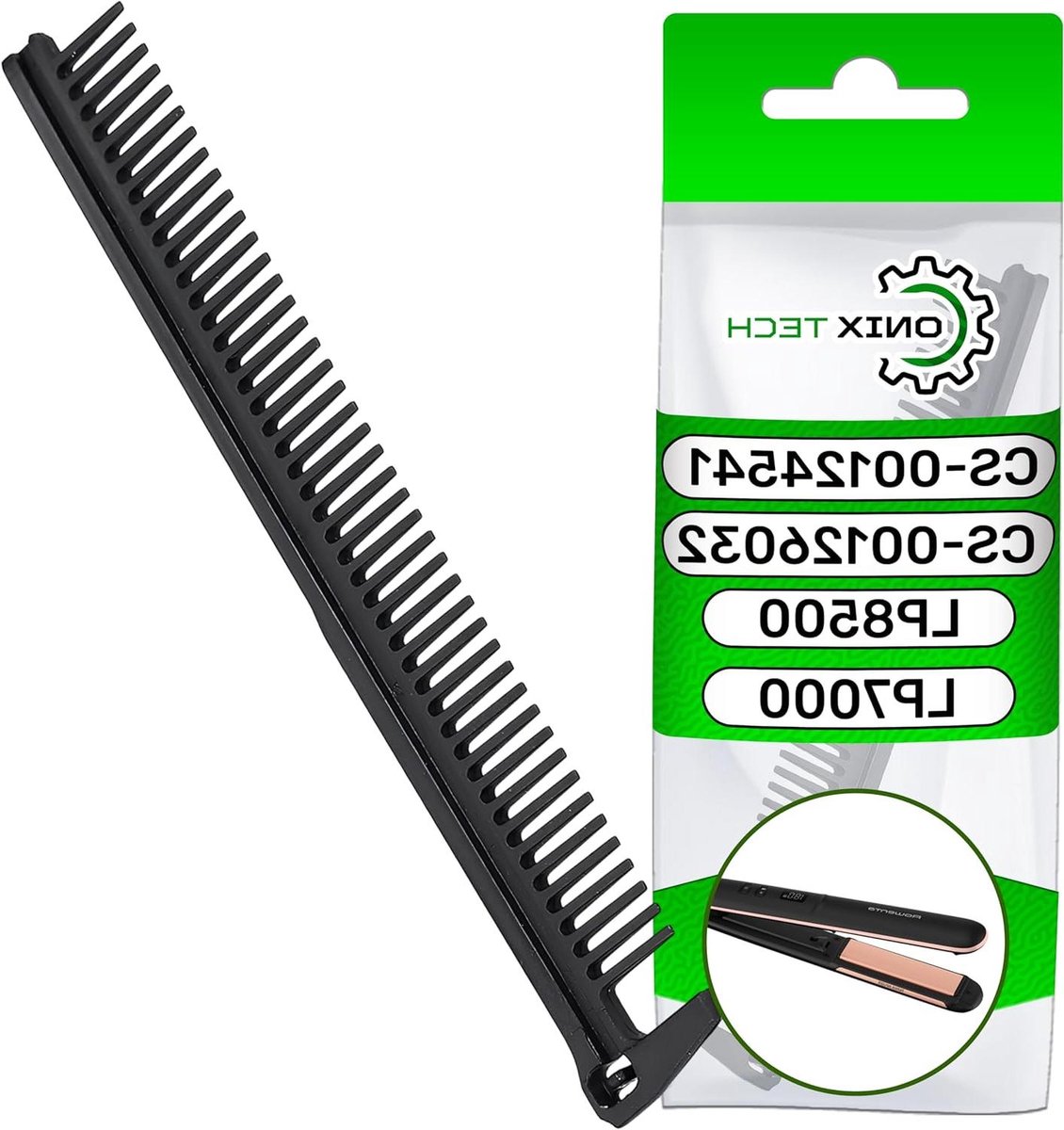Stoomstijltang Kam - Reserveonderdeel Styler - Haar Styling - Originele Code - 99 mm Lengte - Zwart