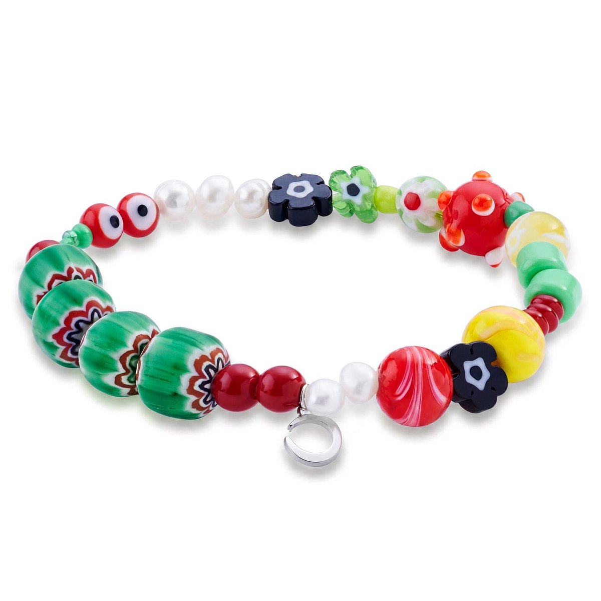 Pearlmania | Fiesta Bazaar armband met veelkleurige glazen kralen