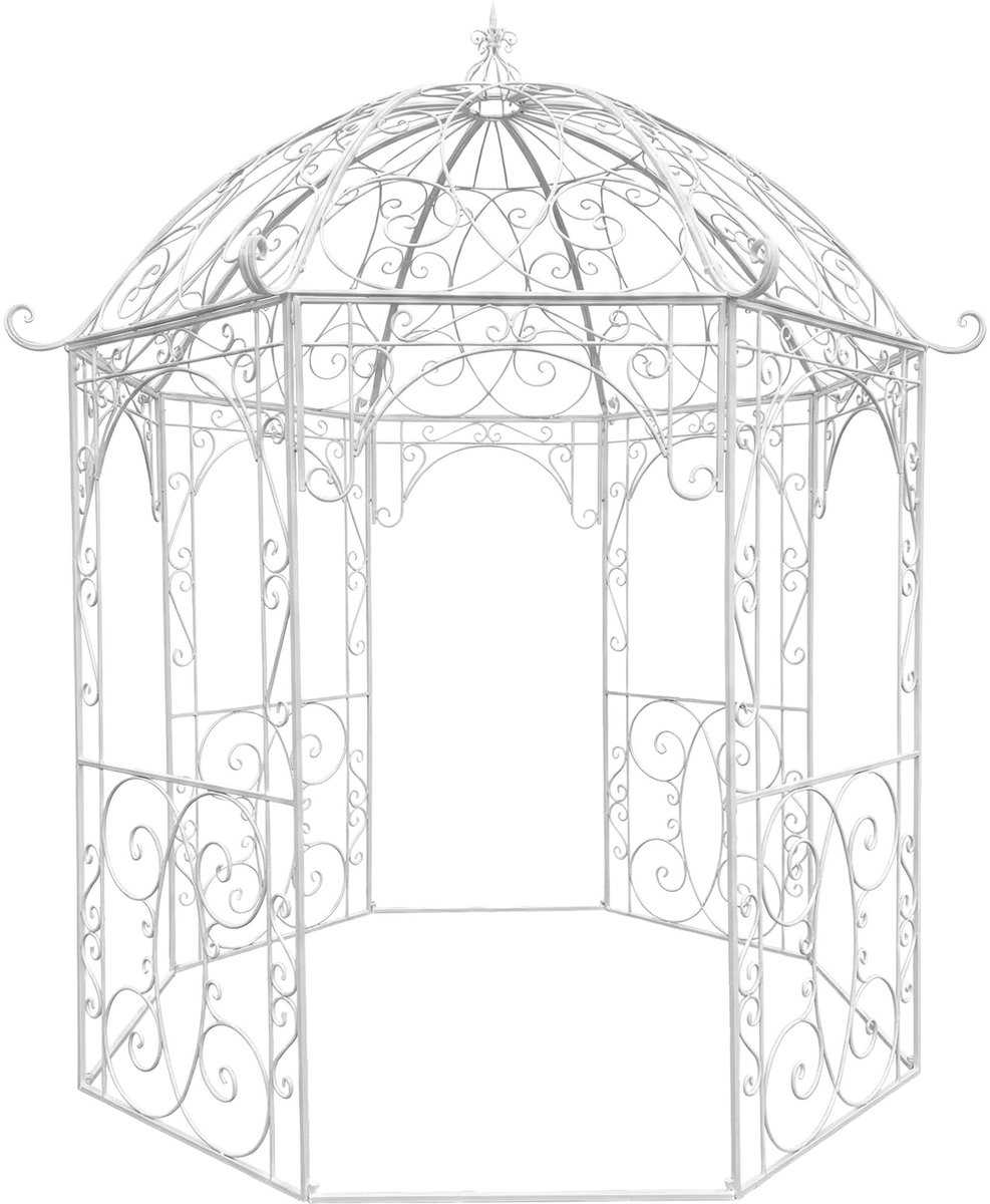 CLP Leila Tuinpaviljoen - Rozenpaviljoen Jugendstil - Klimrek voor Rozen & Planten - antiek/wit
