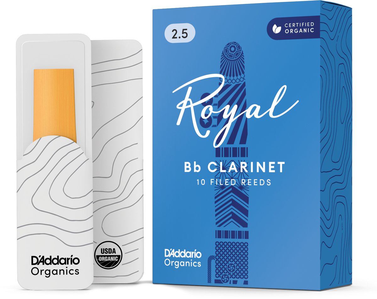 D'Addario Woodwinds Bb-Klarinette 2 Böhmsysteem doos met 10 rieten - Riet voor Bb klarinet (Frans)