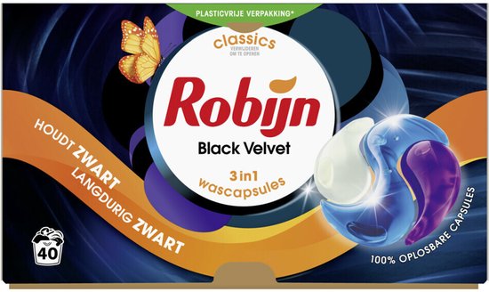 Robijn Wascapsules 3-in1 Black Velvet 40 stuks