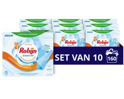 Robijn -Stralend Wit Wasmiddeldoekjes - 160 wasstrips - Voordeelverpakking
