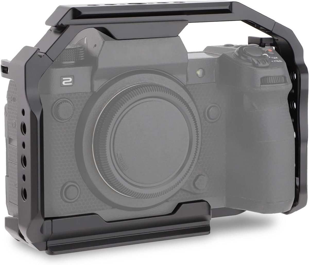 Camera Cage voor FujiFilm X-H2/X-H2S - Aluminium Rig met Arca Basis, NATO Rail en ARRI Draad voor Videoproductie en Stabilisatie