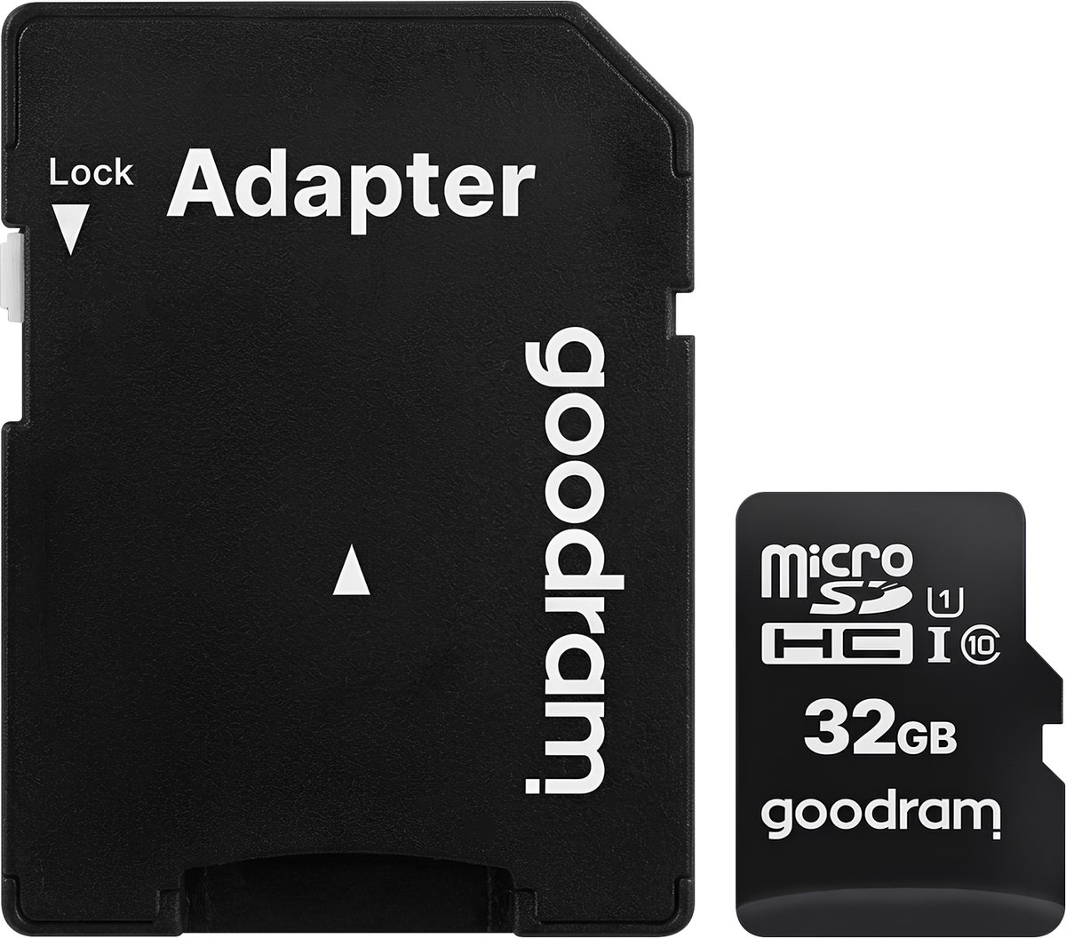 Goodram, MicroSD-kaart 32GB Class 10 UHS-I met SD-adapter inbegrepen, Zwart
