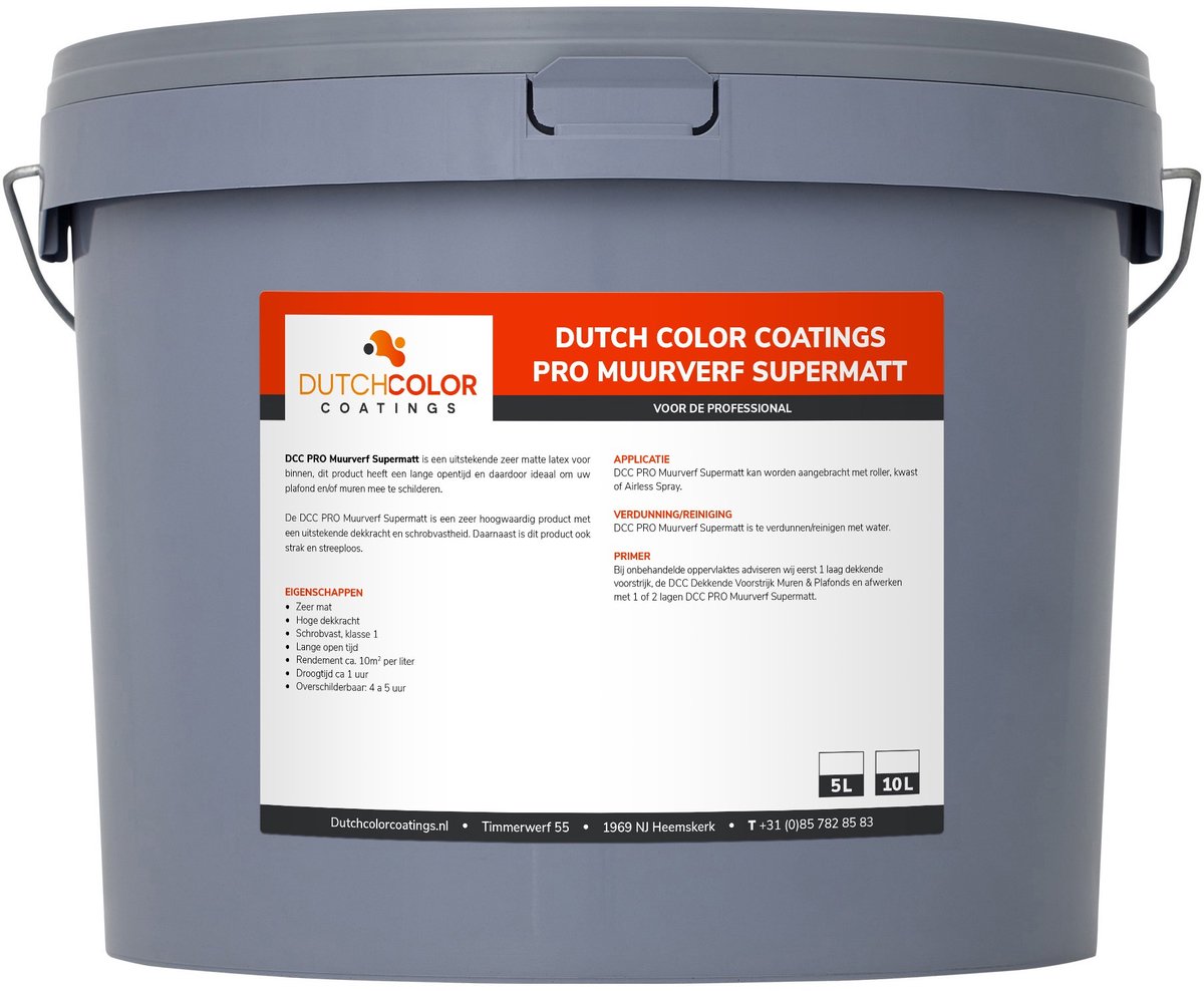 DCC PRO Muurverf Supermatt - 5L - Wit