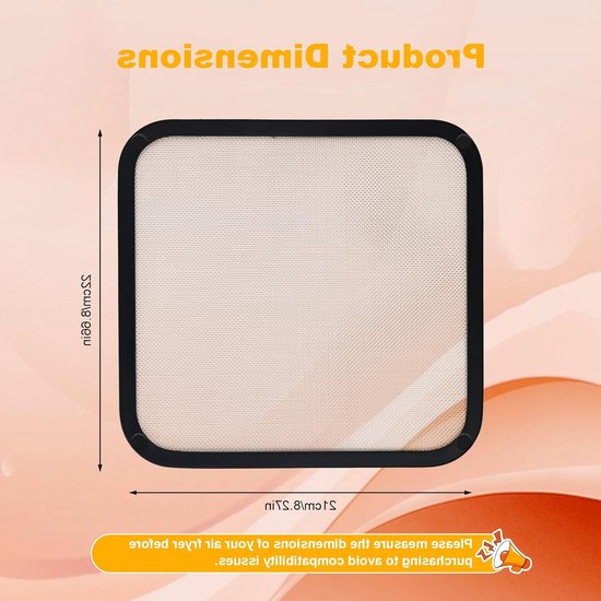 Magnetische spatscherm van roestvrij staal voor het beschermen van je airfryer, 25,3 x 21,3 cm, 190 g, duurzaam en eenvoudig te reinigen — afbeelding 5