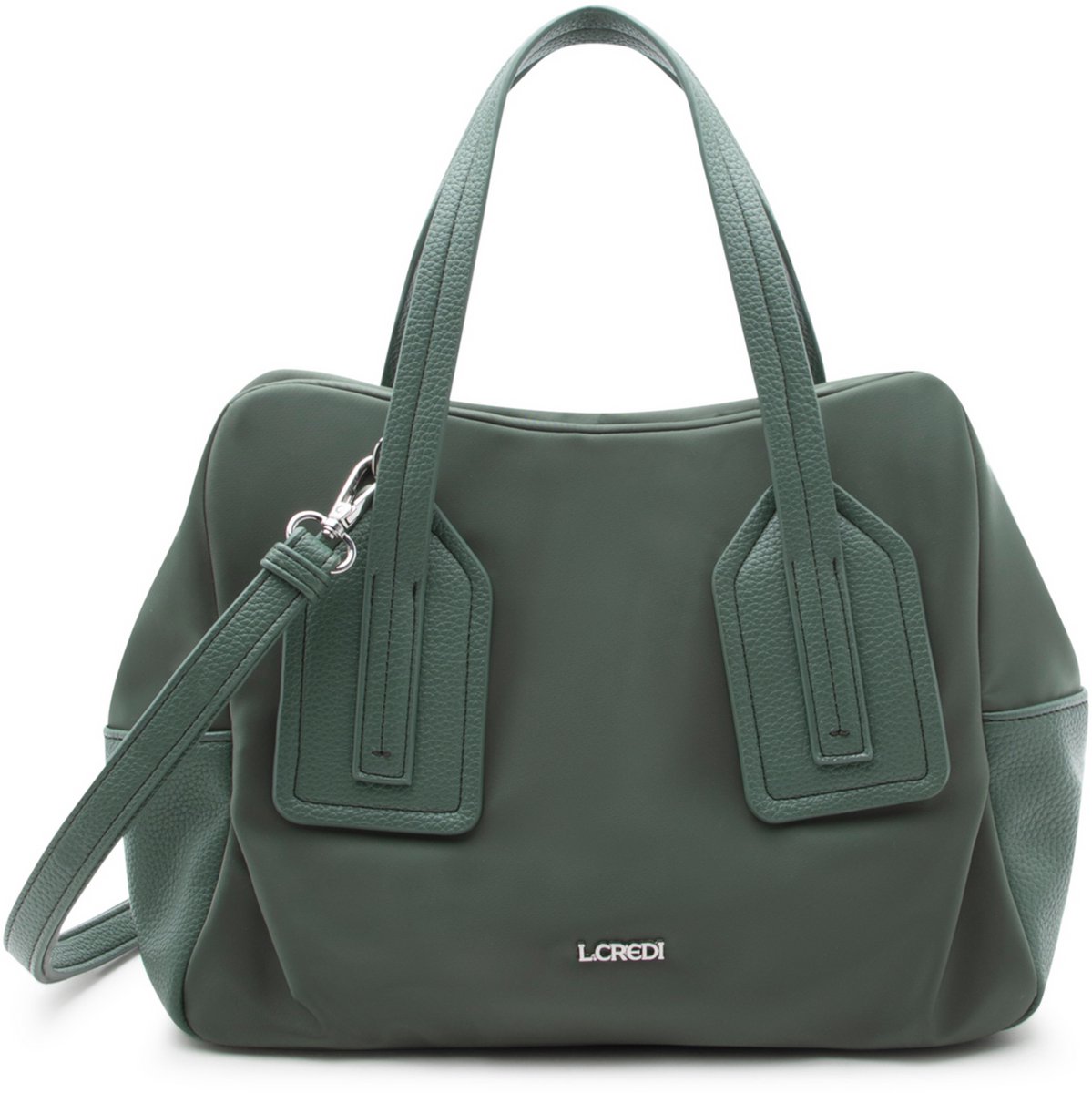 L.CREDI handtas schoudertas Sadma Hand Bag Deep Green donkergroen