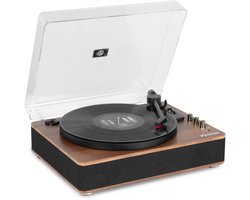 Platenspeler Bluetooth (in/uit) - Fenton RP162 - retro platenspeler met speakers (stereo) en mp3 speler - Bruin