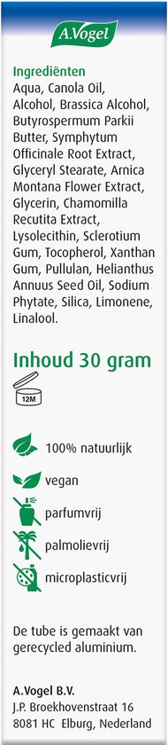 A.Vogel Arnica crème - Bij blauwe plekken - 30 gr