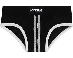 Barcode Berlin Mesh Brief Sicile Black-White - MAAT S - Erotisch Heren Ondergoed - Slip voor Man - Sexy mannen Slip