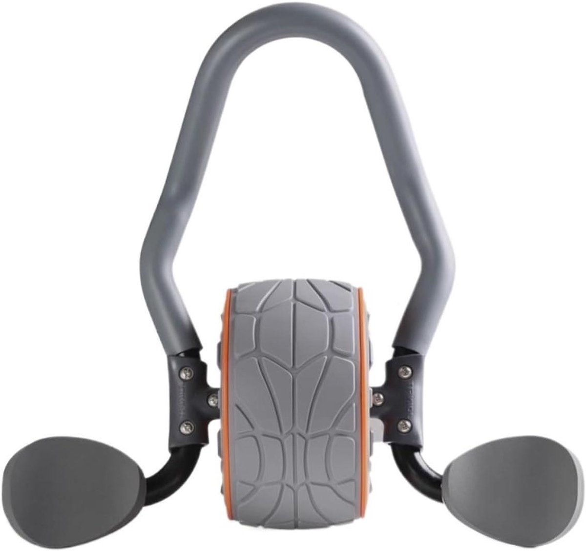 Buikspierwiel - Ab roller - Core training - Met elleboogsteun - 39x425 cm - Zwart