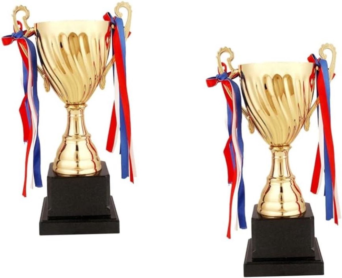 Trofee Bekers - Gouden Prijs - Sportwedstrijden Vieren - Duurzaam Metaal - 29 cm Hoog - Goud
