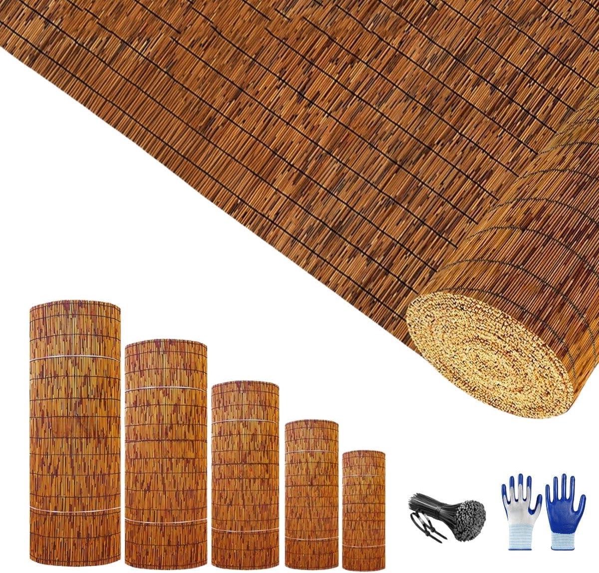 Tuinscherm Rietmat - Privacy scherm - Buitenruimte aankleden - Natuurlijk materiaal - 180x650cm - Natuurlijk