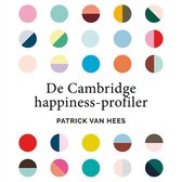 Boekomslag 'De Cambridge happiness-profiler' met gekleurde cirkels en tekst.