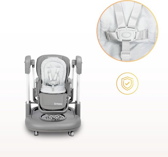 Multifunctionele Kinderstoel 3-in-1: Eetstoel, Loopstoel en Schommel voor Baby's en Peuters — afbeelding 2
