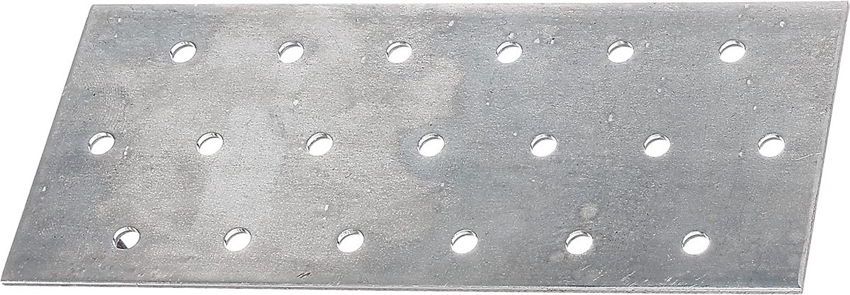 Geperforeerde Plaat Sendzimir Verzinkt 140x60x2 mm - Staal voor Binnen en Buiten