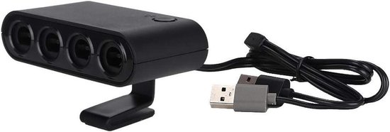 Gamepad Converter - Controller Adapter - Gaming - Vier Controllers Ondersteund - 9.5 cm - Zwart — afbeelding 2
