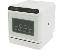 Tafelvaatwasser - Mini vaatwasser - Snel servies reinigen - 6 couverts capaciteit - 6 liter reservoir - Wit