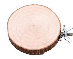 Vogel Zitstok - Hout Platform - Spelen en Rusten - Natuurlijk Hout - 6-7 cm - Natuurlijk
