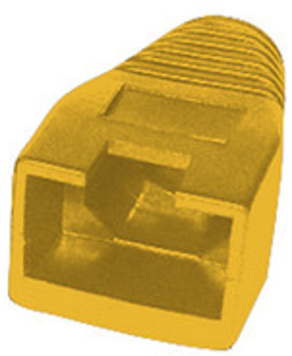 RJ45 Stekker met Gele Tule - CAT5 en CAT6 - Per stuk - 8P8C - STP
