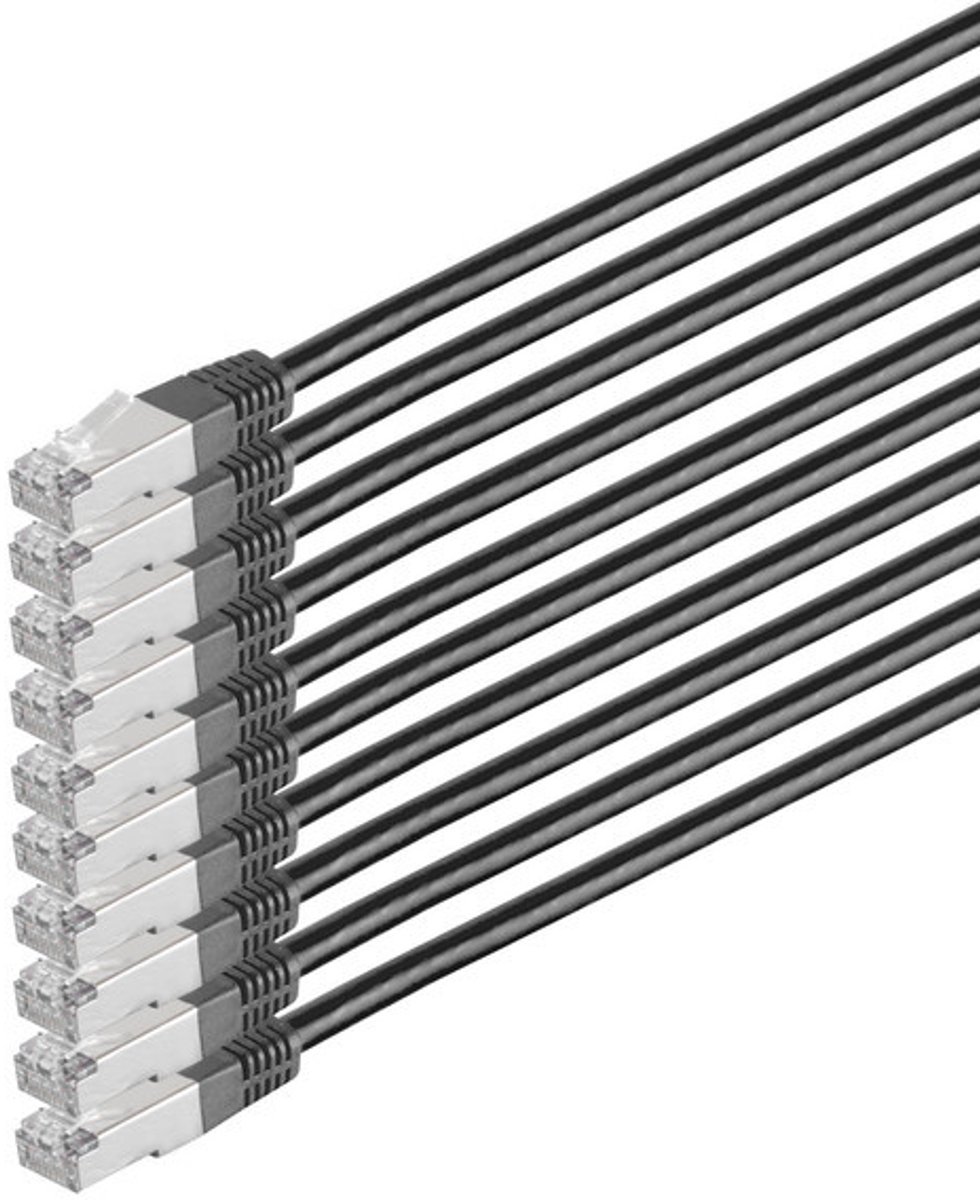 Patchkabel cat 6 S/FTP PIMF HF VE10 schwarz 0,5m