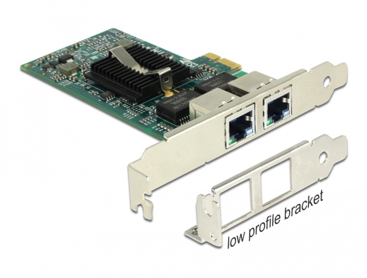Delock PCI Express x1 Card 2 x RJ45 Gigabit LAN i82576