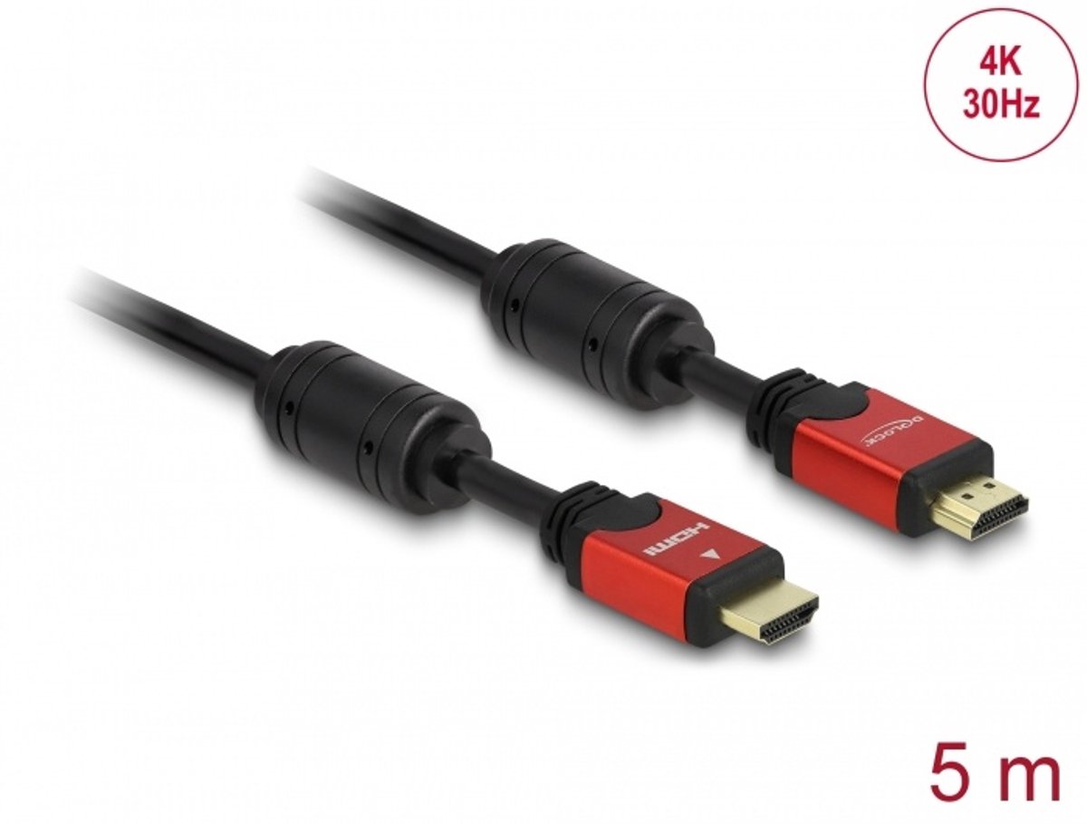Delock - 1.3 High Speed HDMI kabel - 5 m - Zwart/Roze