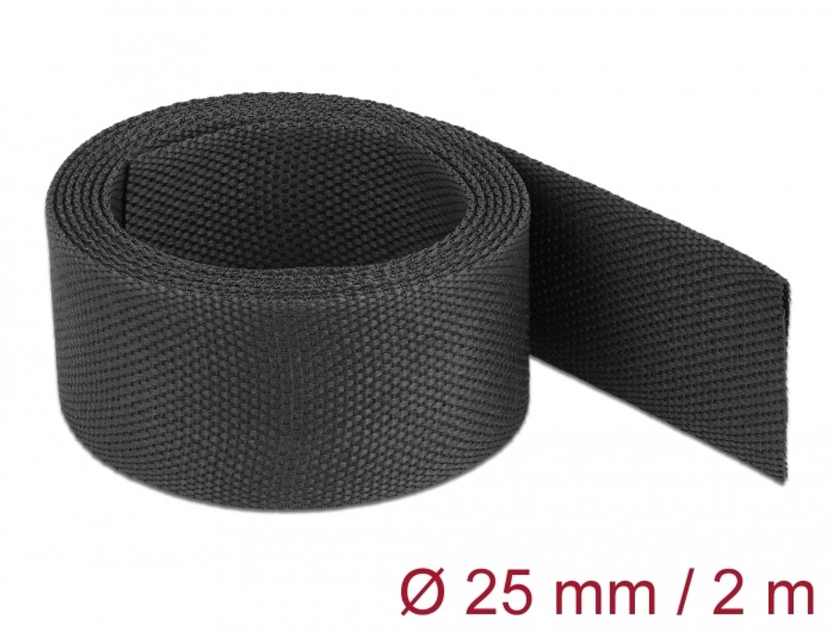 Stof warmte krimpbuis 2 m x 25 mm krimpverhouding 2: 1 zwart
